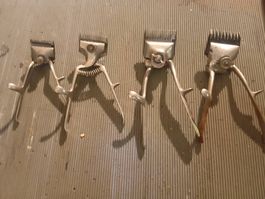 4 antike Hand-Haarschneidemaschinen, Bressant, Rarität!