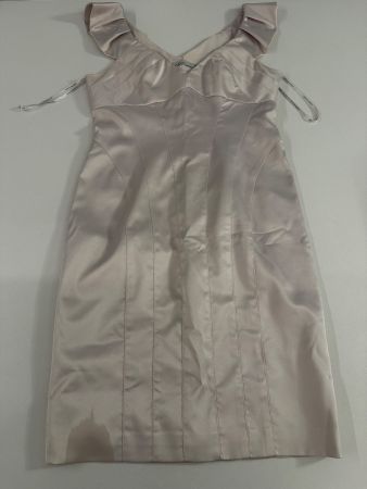 Karen Millen Kleid, Gr.8 Beige, Satin, Sommer,
