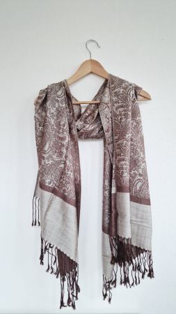 Eleganter weicher Damen Schal ca. 65cm x 180 cm Braun