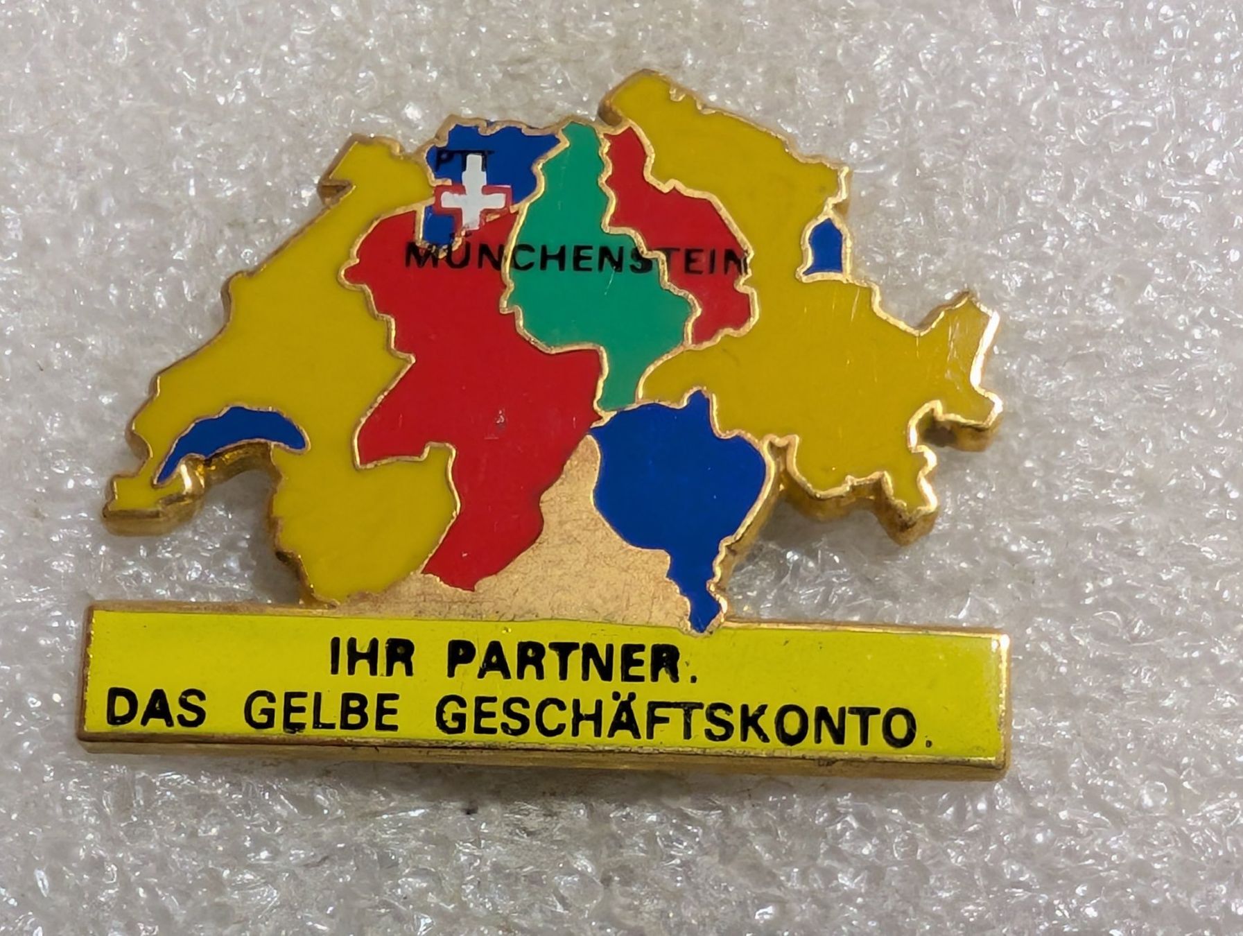 Placchette & Badge: Ansteckpin 242: PTT Münchenstein – Usato da Oppligen venduto da Pin-Fall-Shop
