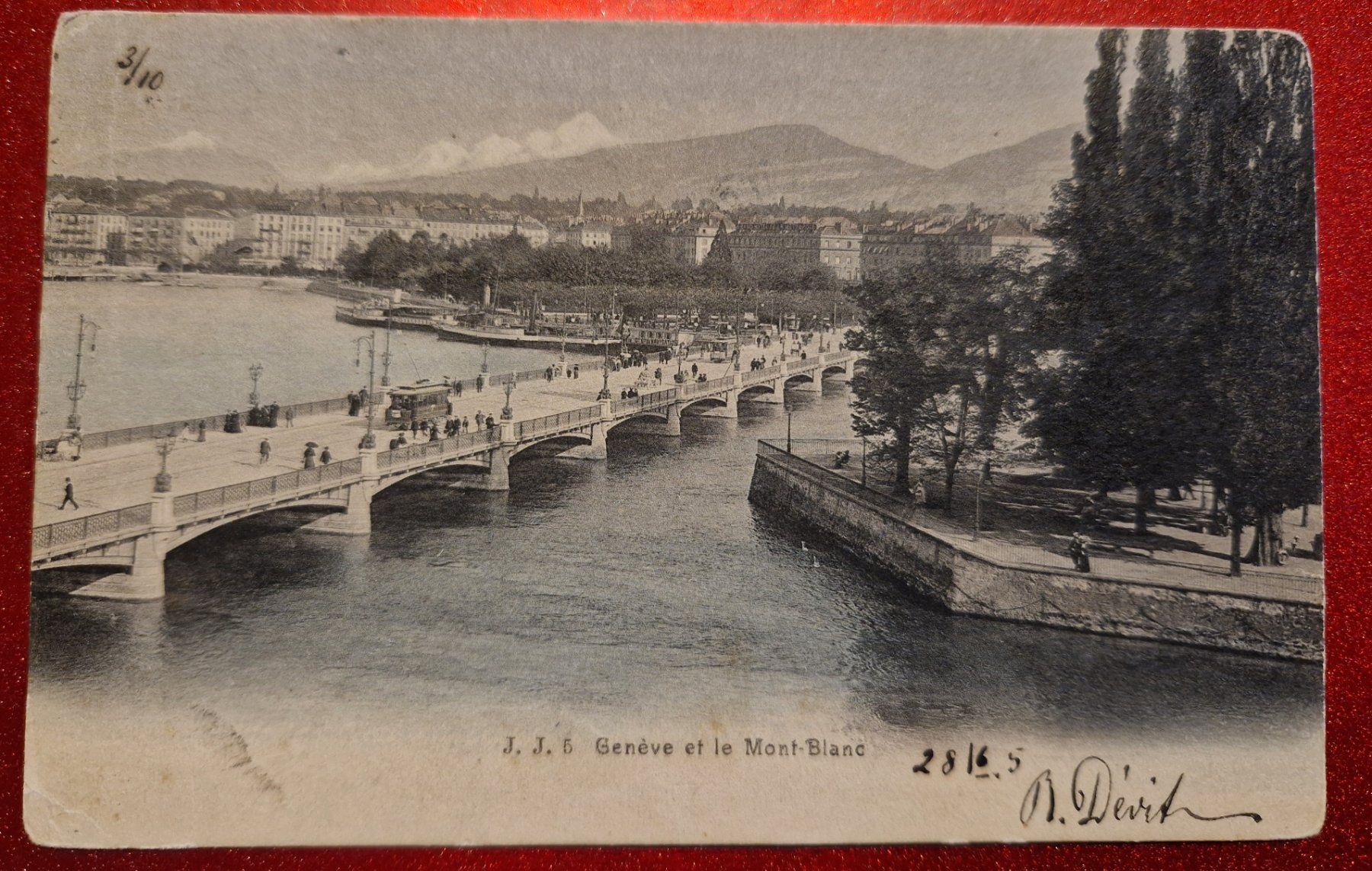 Ansichtskarten: Genève et le Mont Blanc, 1905 – Gebraucht aus Melchnau von Arthurius