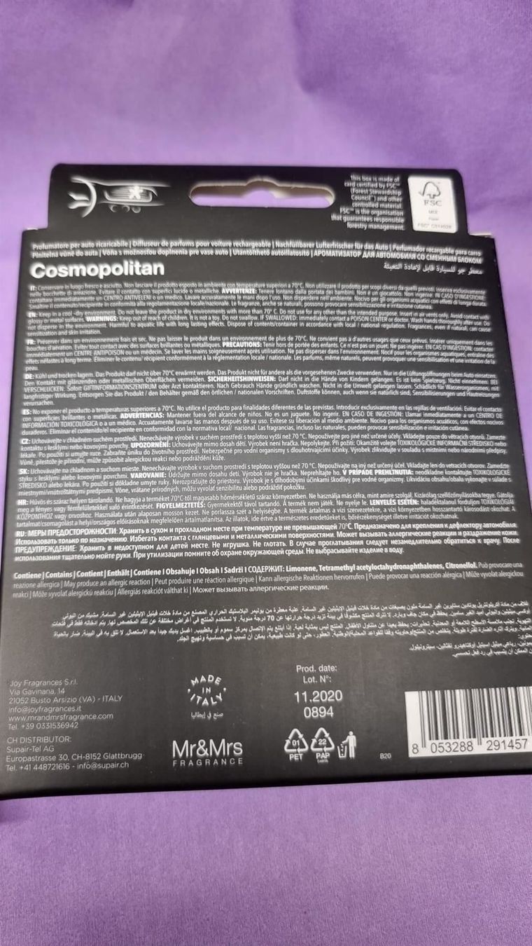 Spray per ambienti: 3 xMr&Mrs Autoduft Cosmopolitan – Nuovo e nell'imballaggio originale da Rebstein venduto da James-Dean 3