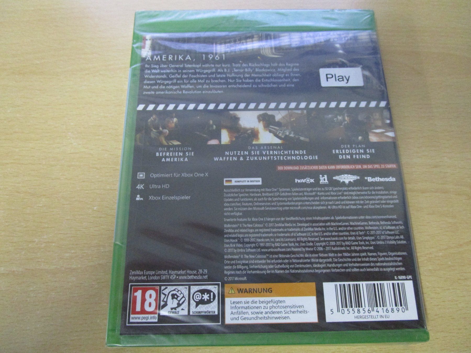Microsoft Giochi: Wolfenstein 2: New Collosus - Xbox One NEUWARE X1 – Nuovo e nell'imballaggio originale da Goldau venduto da agestuffer 1