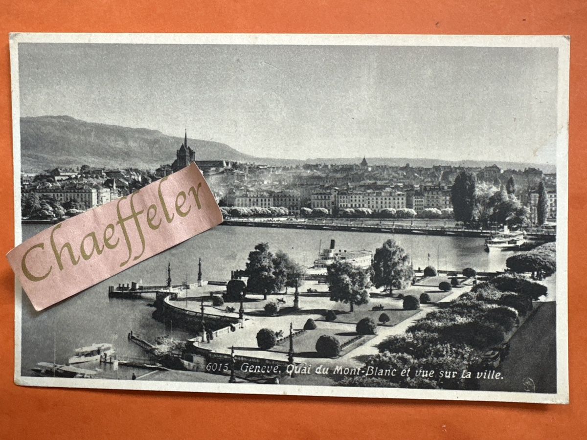 Cartoline postali: Ansichtskarte Genf Quai du Mont-Blanc Jaeger Edition – Usato da Zürich venduto da Chaeffeler