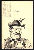 Handgemalt sign. A. Berner: Opernsänger