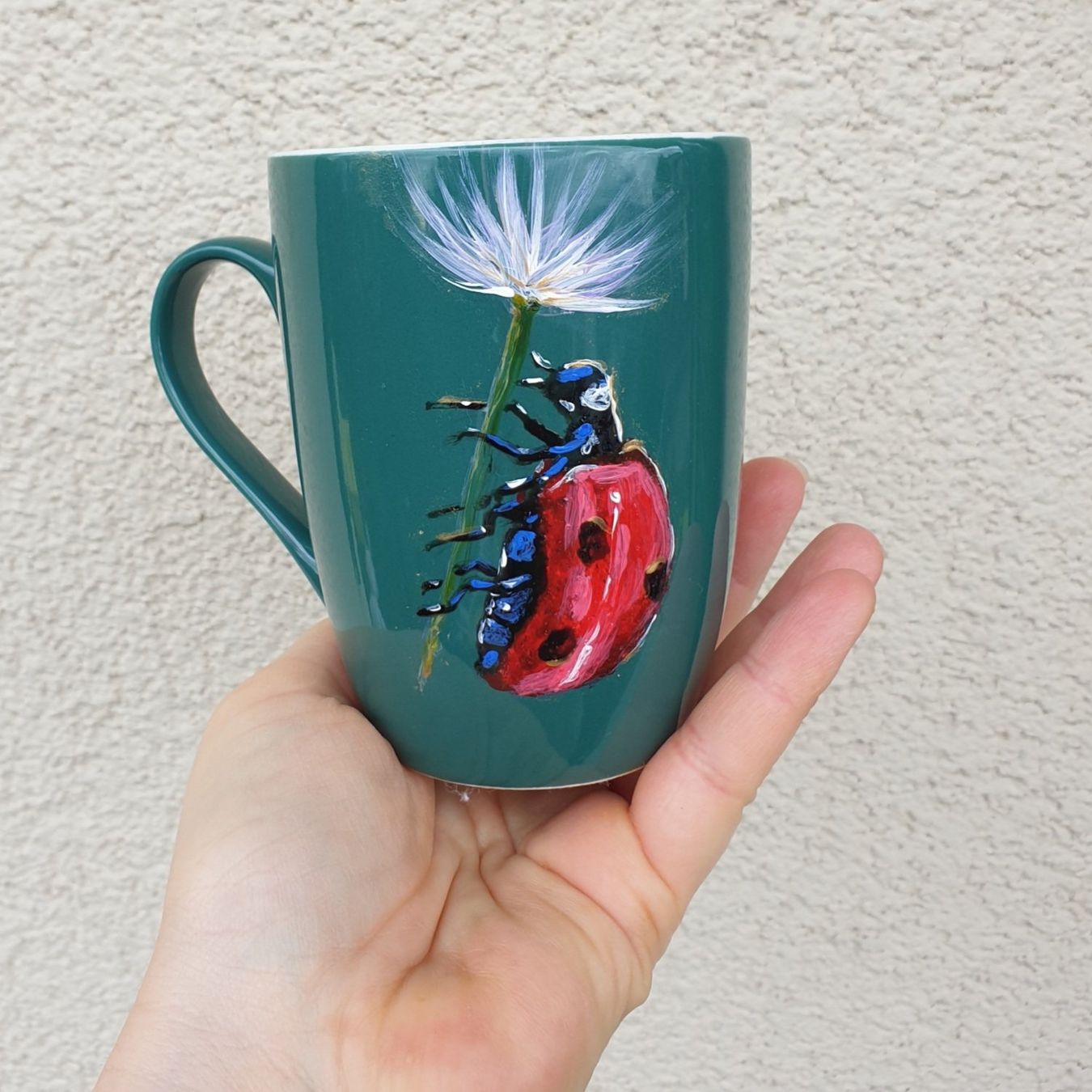 Tassen: Becher Tasse handbemalt Marienkäfer Ladybird – Neu (gemäss Beschreibung) aus Gelterkinden von Macrameed 1