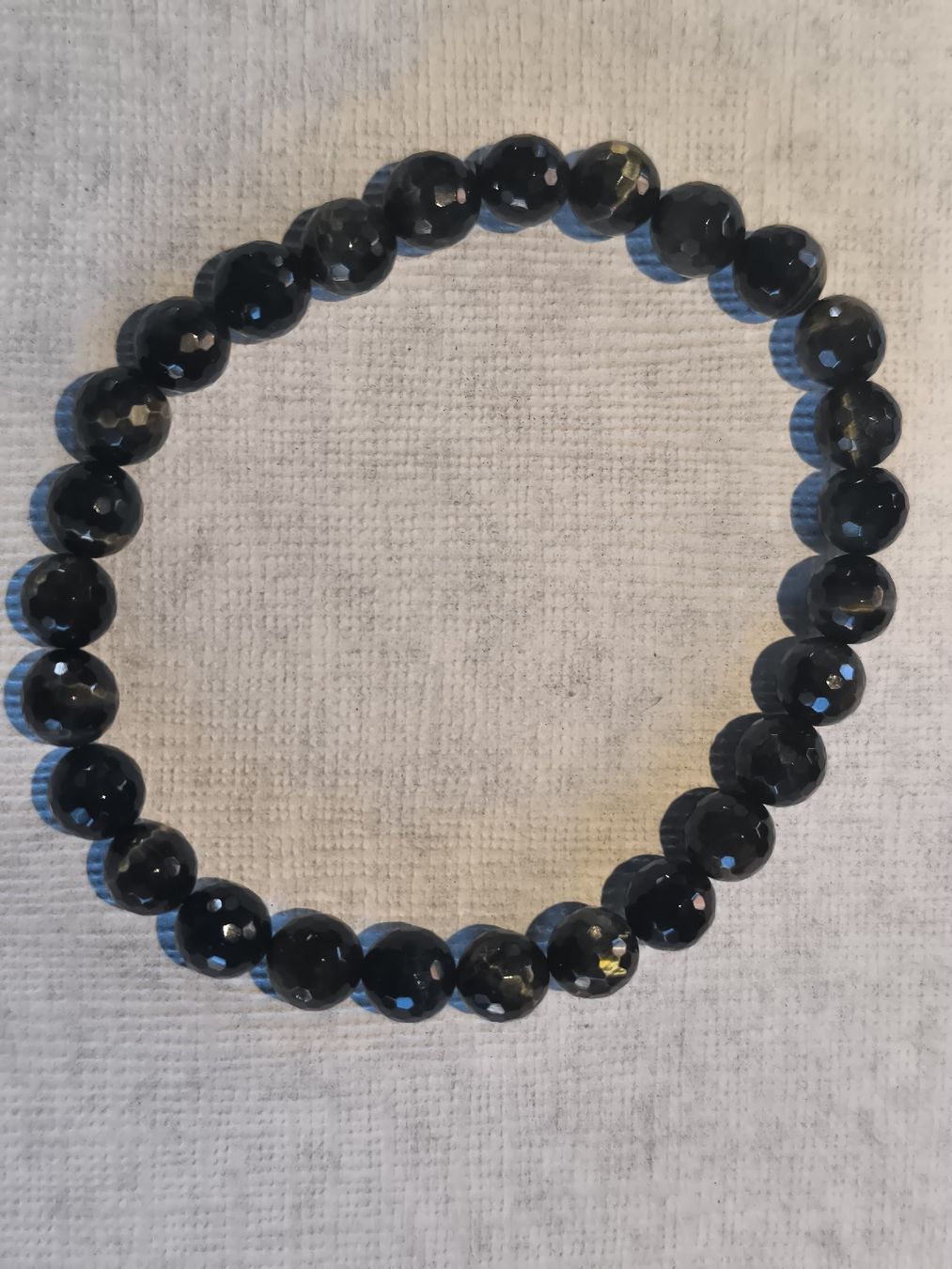 Bracciali & Braccialetti: Schönes Obsidian Armband, facettierte Perlen – Usato da Oberwil b. Zug venduto da Gto469 1