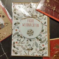 Weisse, einfache Weihnachtskarte 