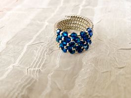 Handgemachte Perlen Ring  aus swarovski perlen gr 52/53