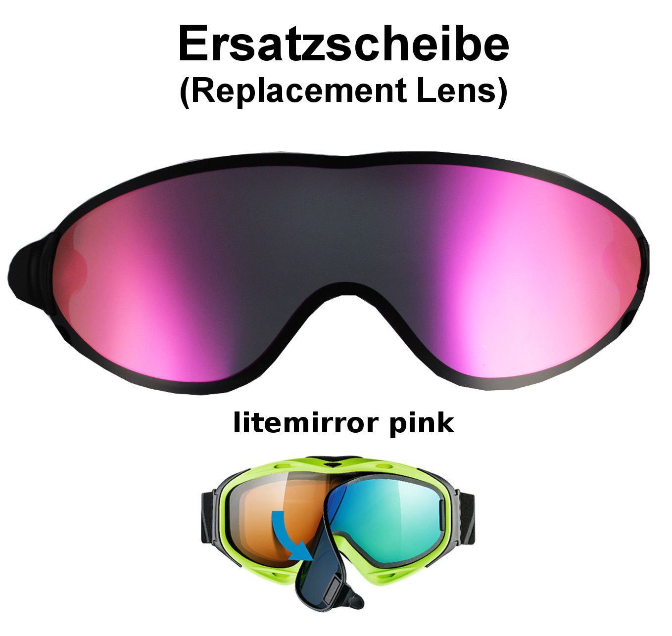 Occhiali & Lenti: Ersatzscheibe Uvex Comanche TO PINK – Nuovo e nell'imballaggio originale da Wollerau venduto da swiss-sport-discount