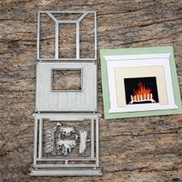 Neues Stanzschablonen-Set Kamin-Feuer