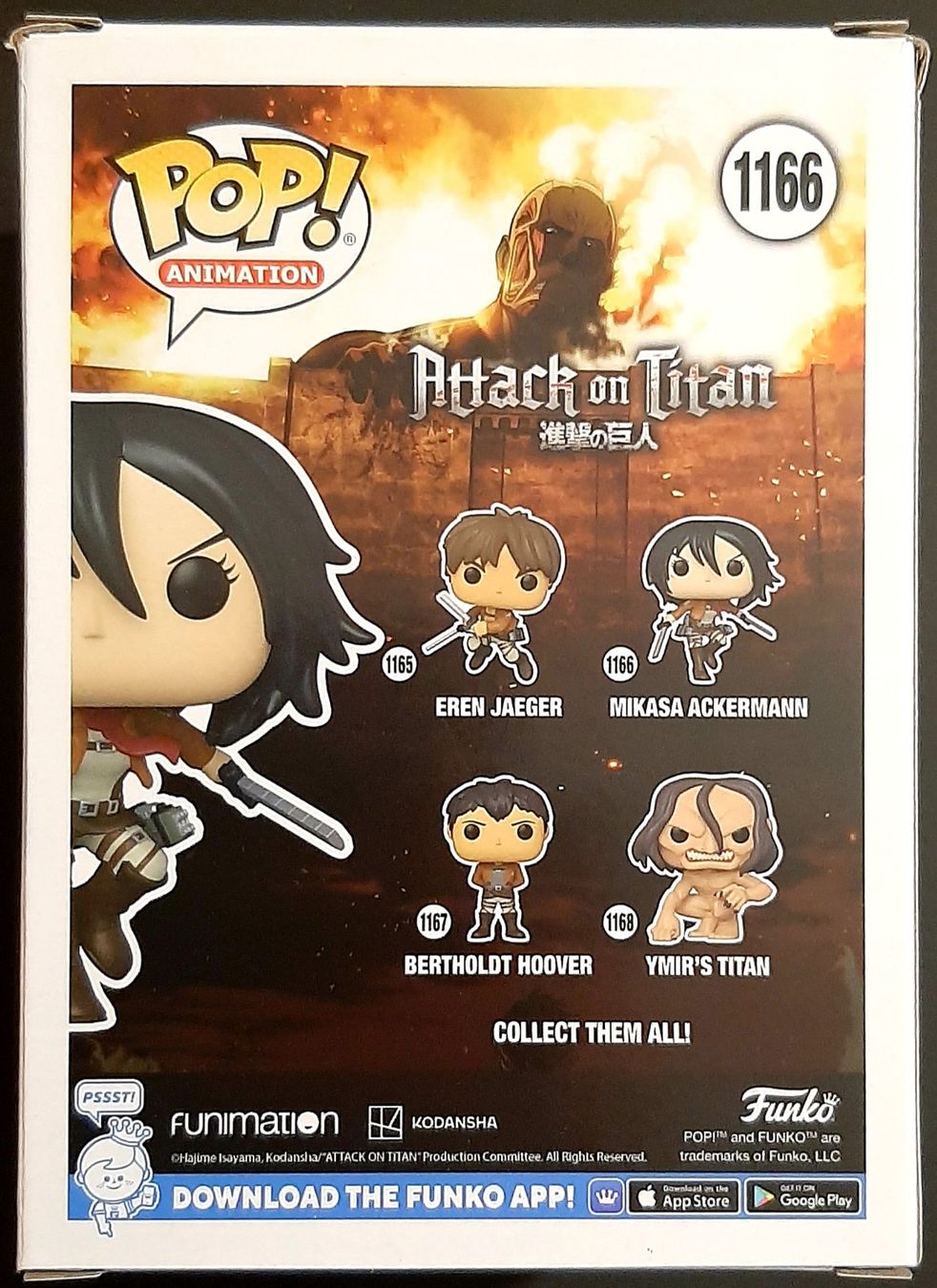 Funko Statuette: Funko Pop Attack On Titan  Mikasa Ackermann – Nuovo e nell'imballaggio originale da Montet (Glâne) venduto da KOADA 1