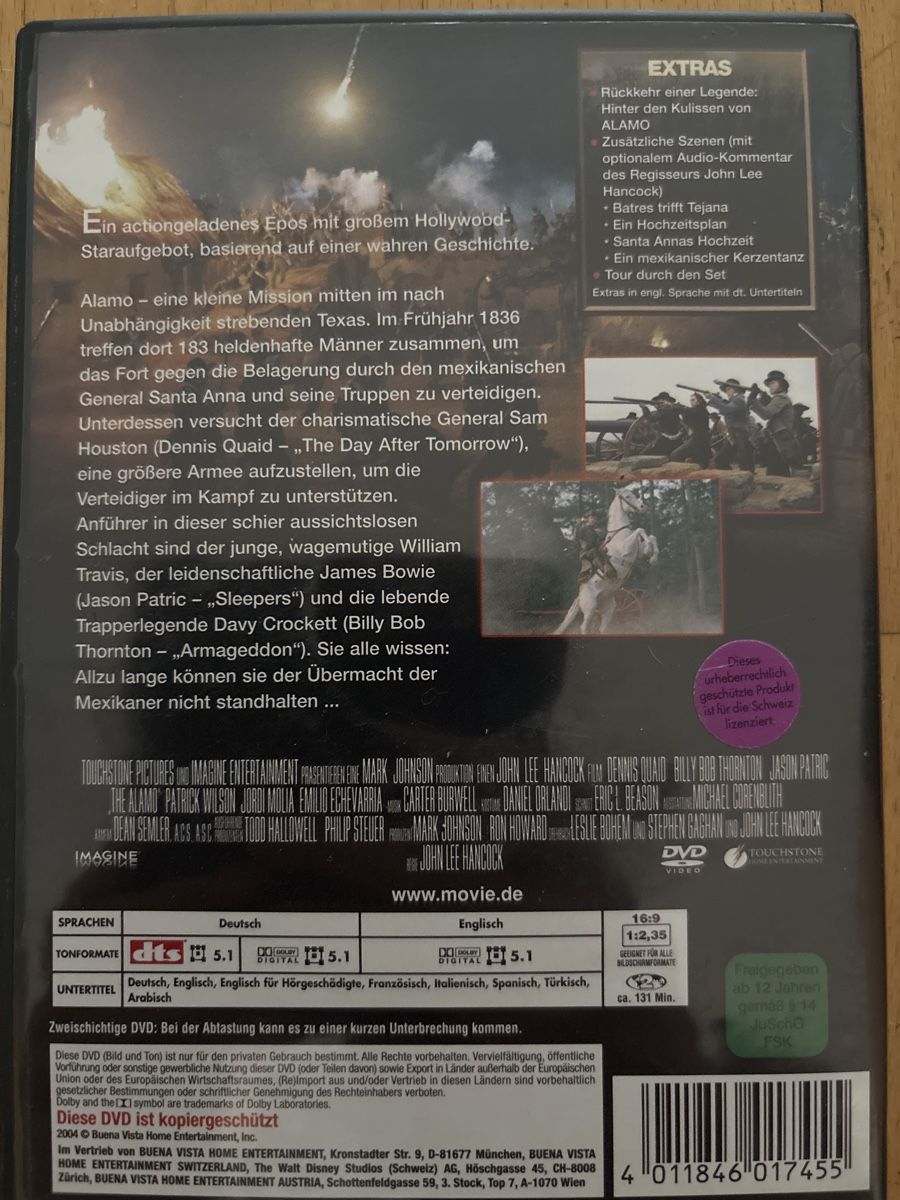 Alle DVDs: Alamo – Gebraucht aus Egg b. Zürich von Luckybilly 1