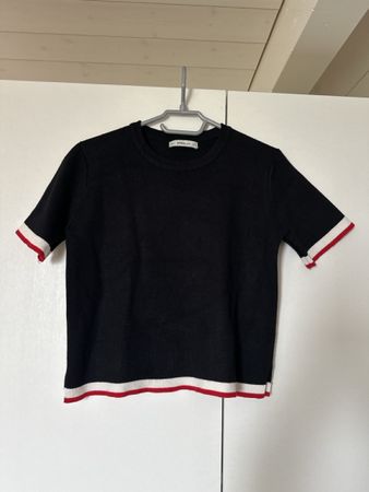 ZARA KNIT Damen Shirt Schwarz Grösse M