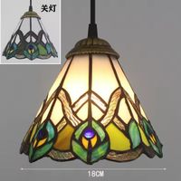 Lampe suspendue vintage en pierre de  verre Style  Tiffany
