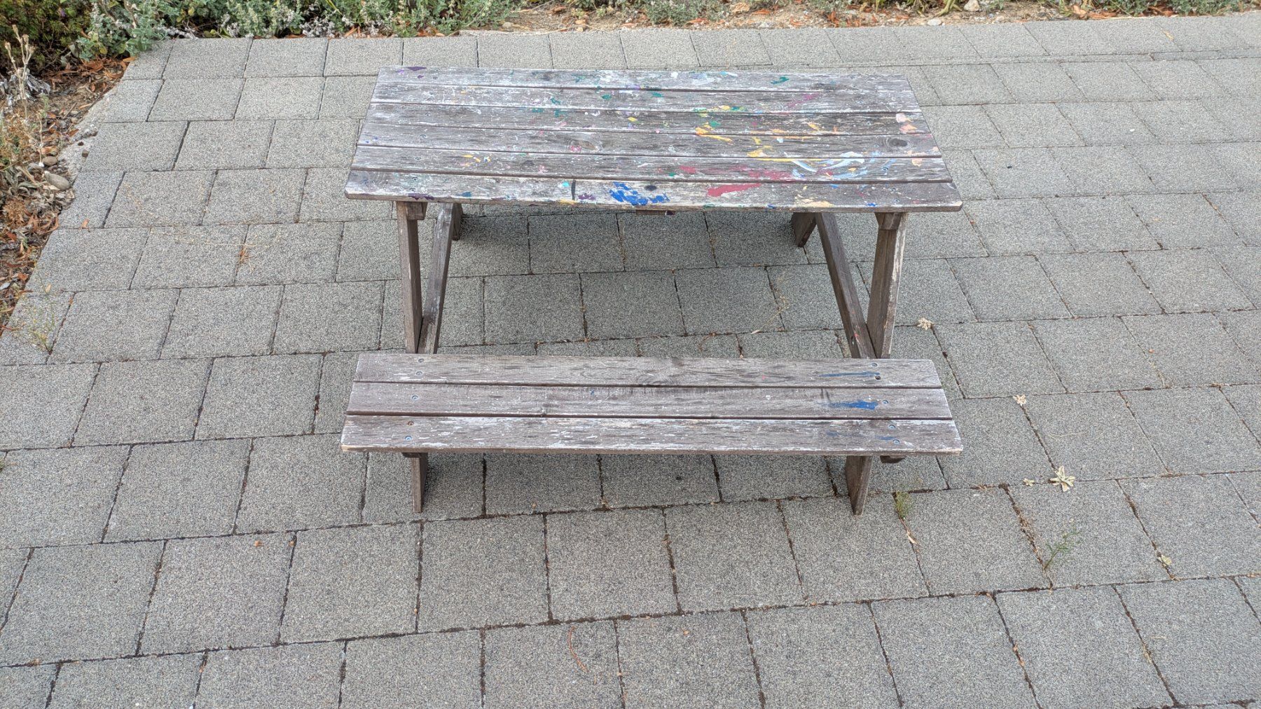 Tische: Kinder Gartentisch mit Bank Holz - Picknicktisch – Gebraucht aus Staufen von Fleby84
