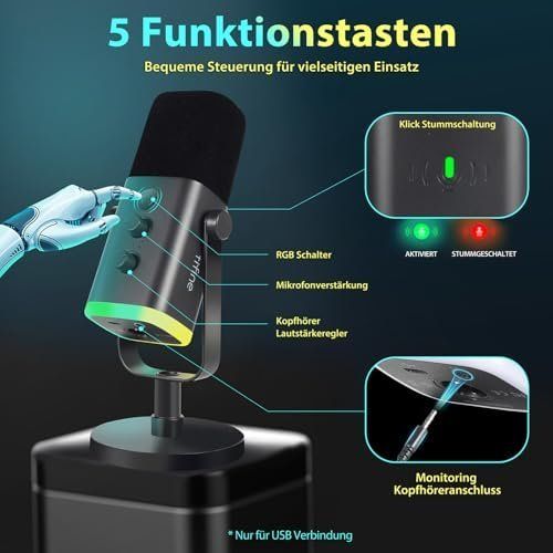 Microphones: Gaming Mikrofon Streaming Podcast Studio USB Dynamisch – Neuf avec emballage d'origine à Hundwil par Stallone6 5