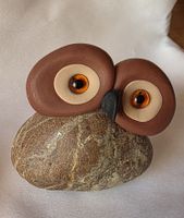 Eule Figur Naturstein Handgemacht  und einzigartig 