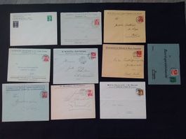 10 x Privat Ganzsache alles verschiedene !