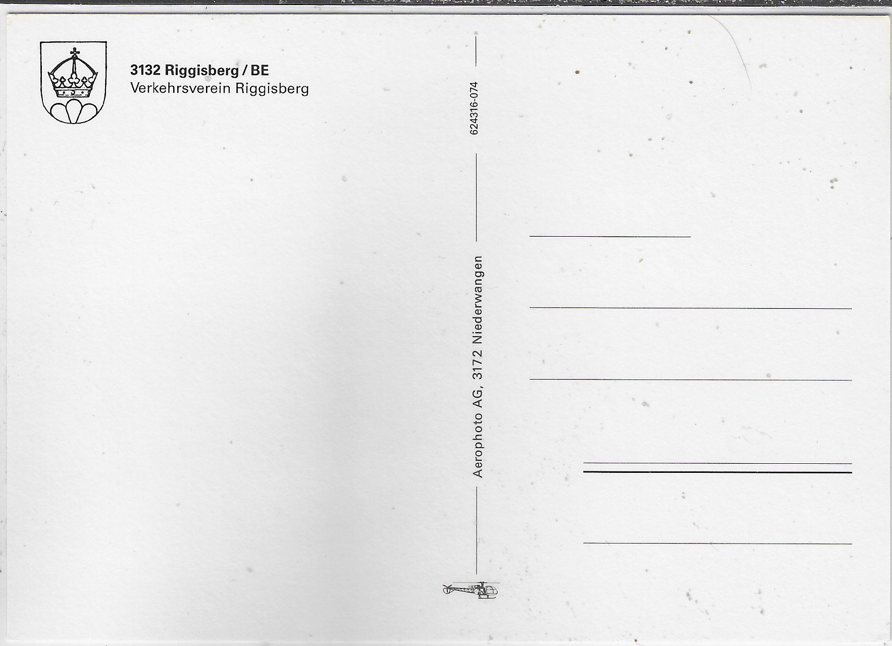 Cartoline postali: Flugaufnahme - Riggisberg – Usato da Ettingen venduto da Kartenplanet 1