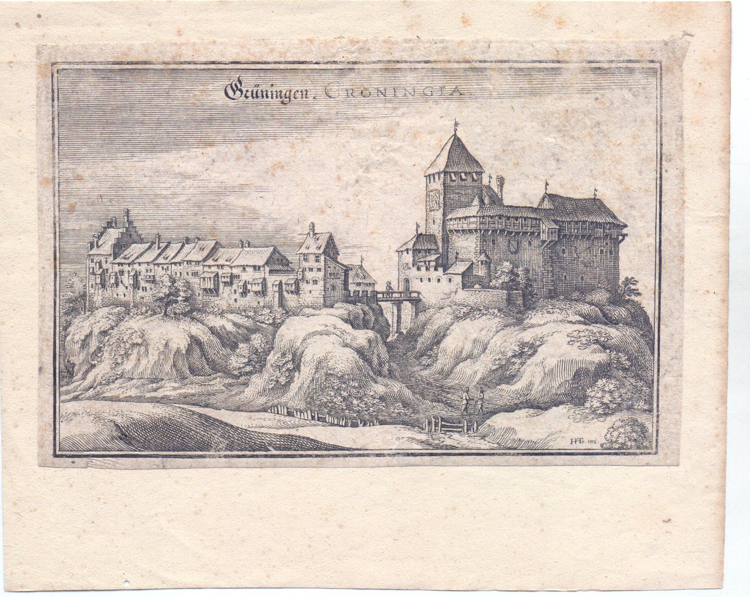 Grüningen - Original Kupferstich von Merian - 1654 (Gebraucht) in ...
