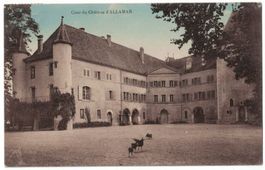 Allaman, cour du Château, circulée 1928