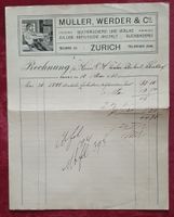 Zürich 1912 - Müller, Weder & Co.  Illustrierter Briefkopf
