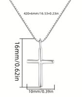 Schlichter glänzender Kreuzanhänger aus S925 Silber