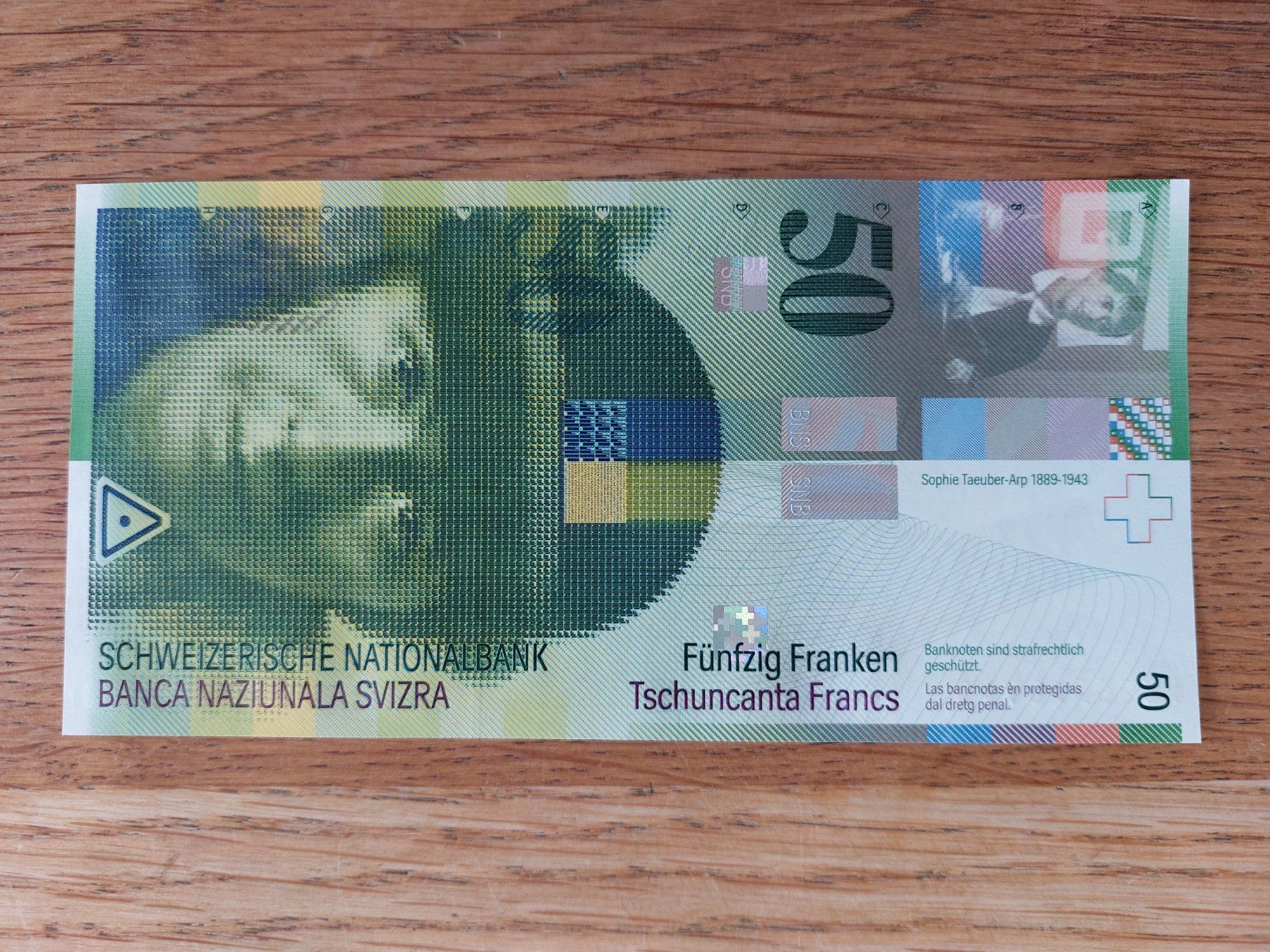 Banknoten: 50 CHF Note - Sophie Taeuber-Arp – Neu (gemäss Beschreibung) aus Dietwil von