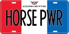 License Plate Nr.Sch.CORVETTE HORSE POWER