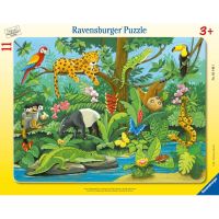 Rahmenpuzzle 11 Teile Tiere im Regenwald