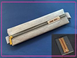 Federmäppchen / Etui um am Skizzenbuch zu befestigen -Silber