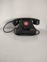 Dekoratives Schweizer Telefon mit Erd-Taste schwarz