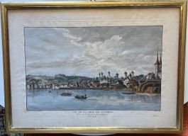 Originale Stadtansicht Luzern, Stich von Nee, um 1780/88.