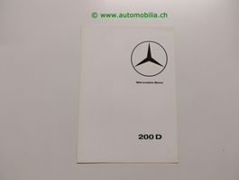 Mercedes-Benz 200 D W110 kleine Heckflosse Prospekt 1965/08