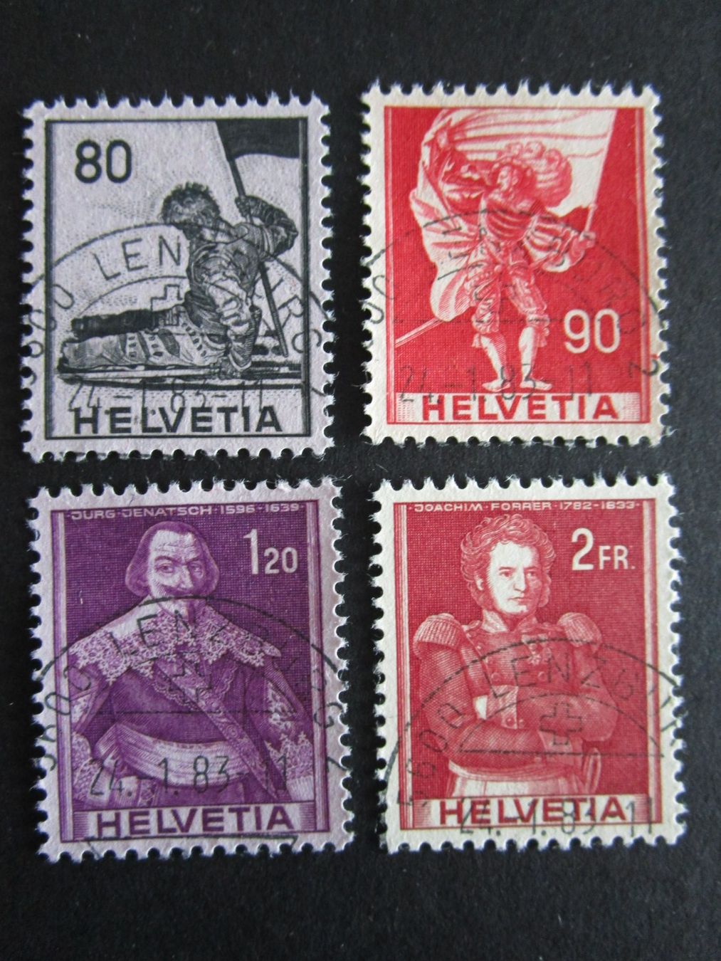 Tutti i francobolli: 1985-59: Hist. Bilder, Halbmond o – Usato da Rubigen venduto da Menthe