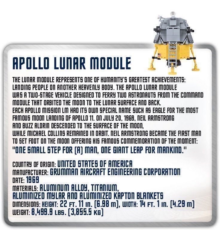 Cobi Kit di costruzioni: Apollo Mondlandefähre USA Nell Armstrong – Nuovo e nell'imballaggio originale da Amden venduto da Zeitraum 9