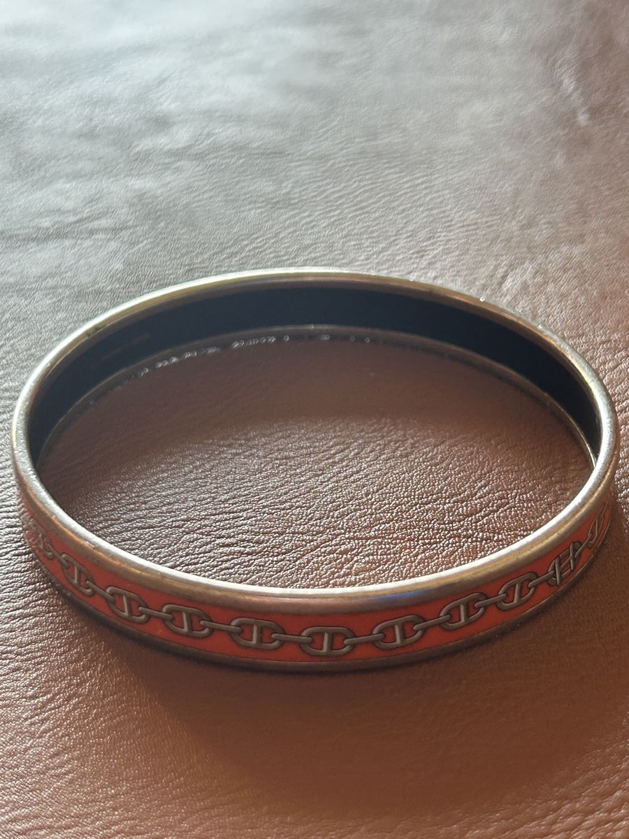 Hermès Armbänder & -reifen: Bracelet jonc Hermes en argent et email – Gebraucht aus St-Cergue von pinkgreen 1