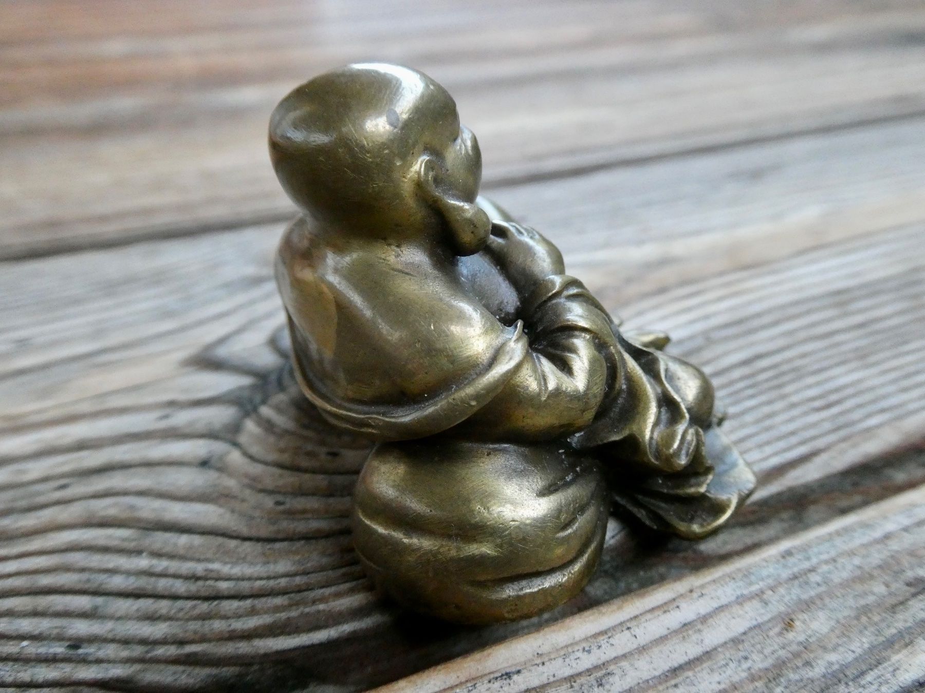 Figurines: antiker sitzender Buddha (schwerer Messingguss) – D'occasion à Lüchingen par Eeizo 3