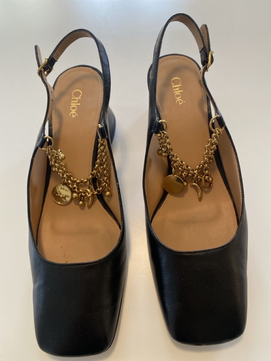 Chloé Scarpe da donna: Sandales Chloé en cuir noir – Usato da Lausanne venduto da vinbama 1