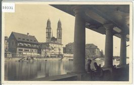 Zürich - Blick gegen Grossmünster
