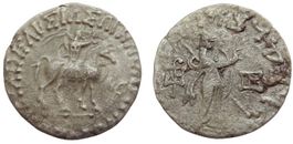 INDO-SKYTHIANS. Azes II AR tetradrachm