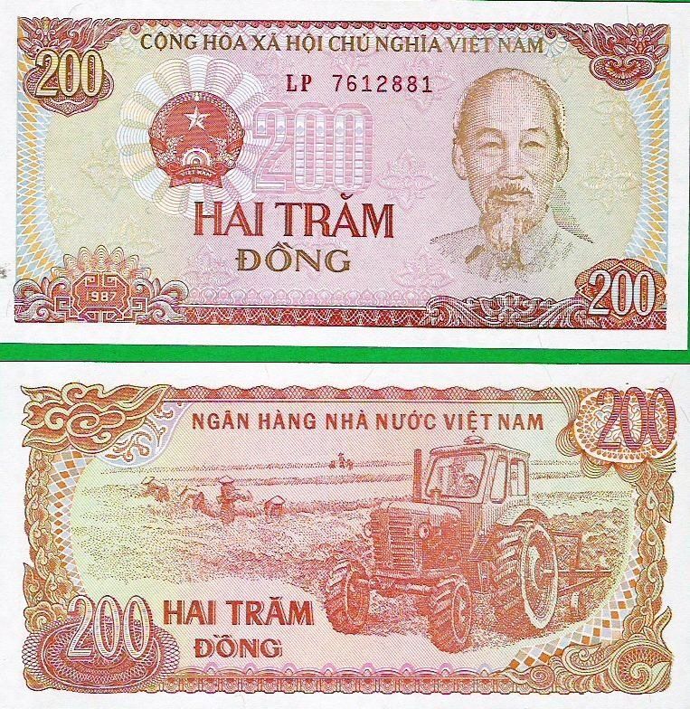 Banconote: VIETNAM 200 DONG 1987 (UNC) – Nuovo (secondo la descrizione) da Sonceboz-Sombeval venduto da Simuncons