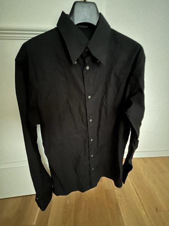 Versace Collection Herrenhemd – Schwarz – Gr. 40 (M)