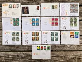 13 Belege Liechtenstein 1968-82 gelaufen