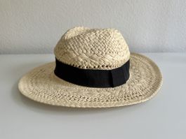 H&M-Strohhut mit schwarzem Band – Grösse S /54 cm Kopfumfang