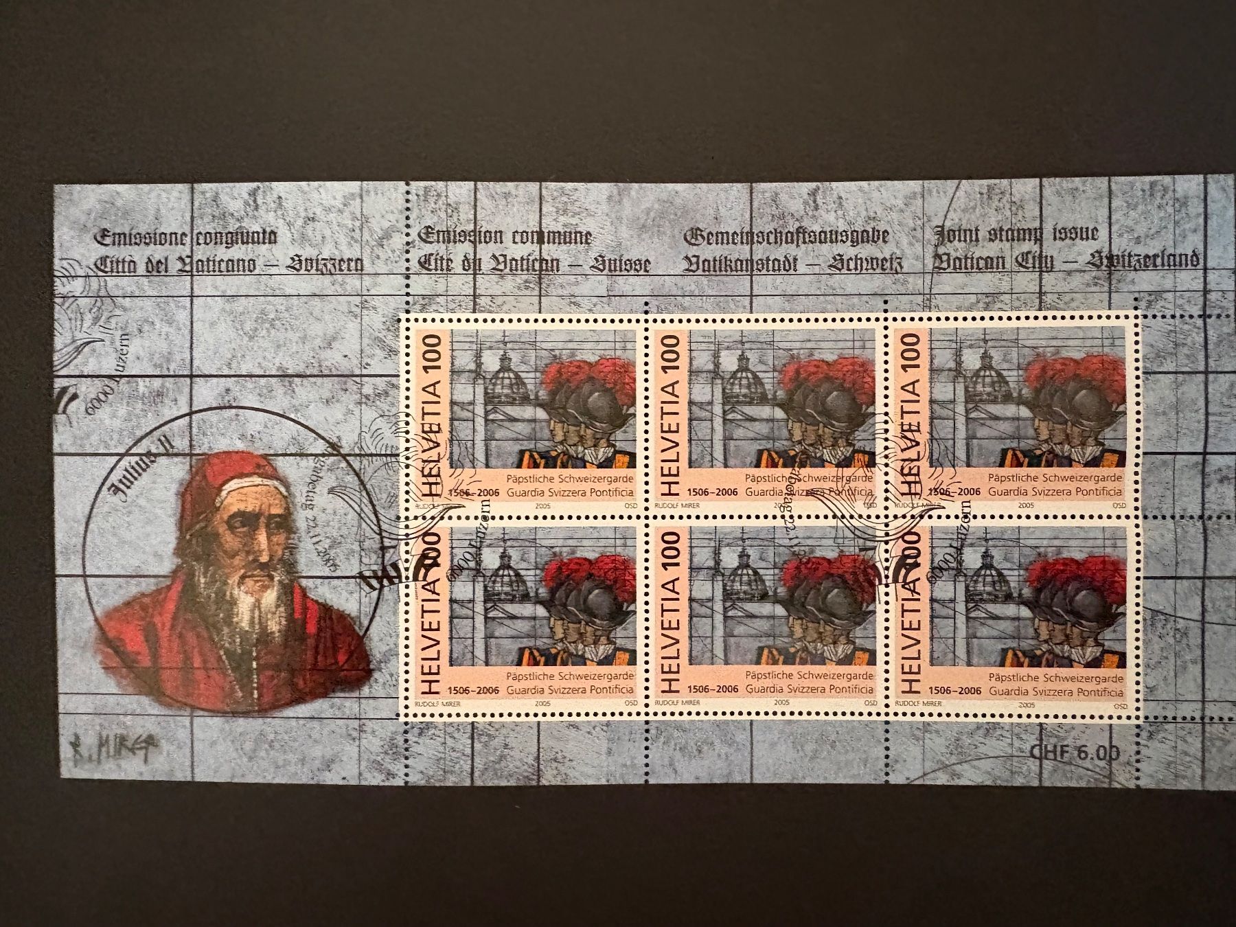 Tutti i francobolli: 2 Kleinbogen, MiNr. 1945 - 1946 Schweiz, 2005 – Usato da Steinmaur venduto da Nicorutishauser 2