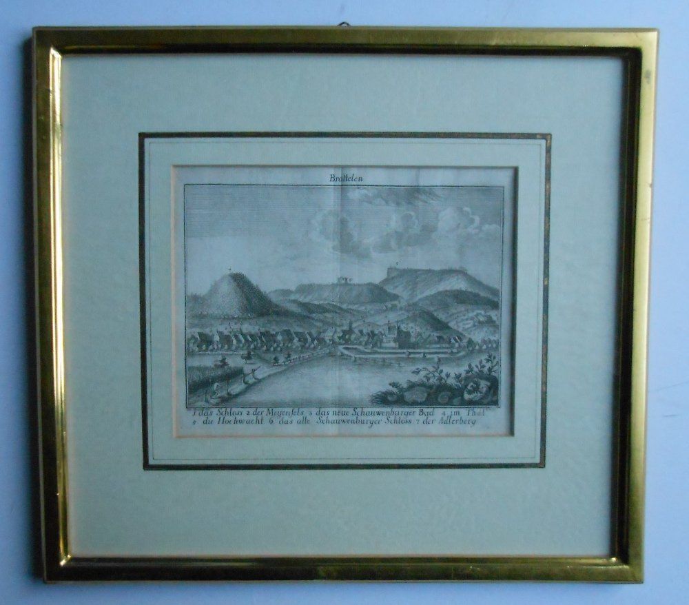 Incisioni: Pratteln. Kupferstich von Büchel.  Ca 1750. – Usato da Basel venduto da Domba