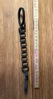 Antik Eisenkette mit Ring und Haken schwarz 28cm lang