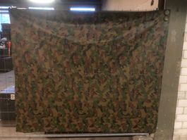 Schweizer Armee Stoff TAZ 90 PVC besch. Blache Militärblache